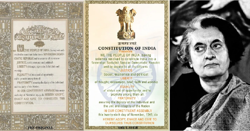 No place for words 'Socialist and Secular' in the Original Indian Constitution - Vimarsana News