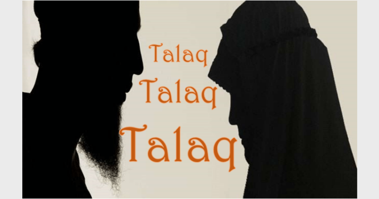 A representation image of triple talaq, a banned practice in Bharat