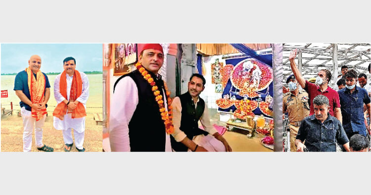From AAP leaders to Akhilesh Yadav to Rahul Gandhi, everybody is projecting themselves as the champion of Hindu cause after denegrating Sanatan Dharma for years