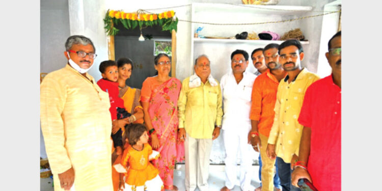 Seva Bharati has gifted 10 houses to victims of Bhainsa violence
