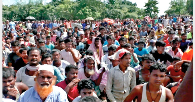 Over 400 bighas or roughly 132 acres of encroached land have already been freed in Hojai, Karimganj, and Darrang districts from illegal migrants