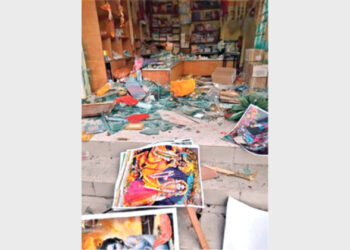 ISKCON temple sufferred significant damage in the violent attack by Muslim mob