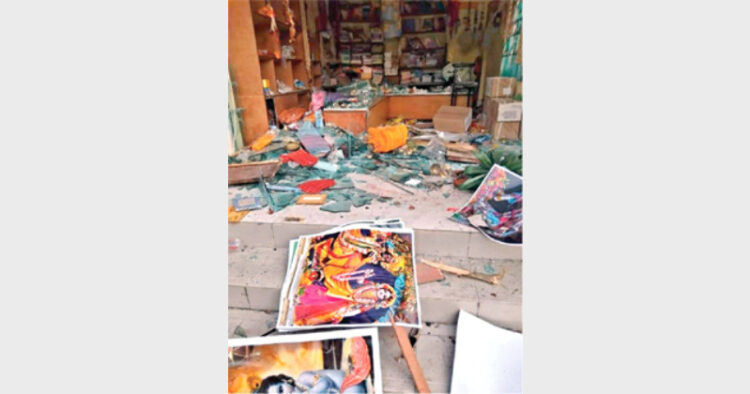 ISKCON temple sufferred significant damage in the violent attack by Muslim mob