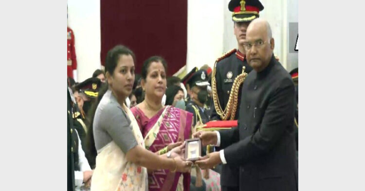 Late Colonel Santosh Babu was Awarded Mahavir Chakra (Posthumously) by President Ram Nath Kovind