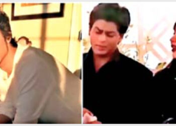 Aryan Khan (R) Shahrukh Khan and his wife Gauri Khan in Simi Garewal Talk Show