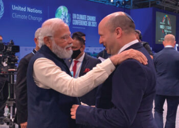 Indian PM Narendra Modi and Israel PM Naftali Bennett at COP 26 Summit