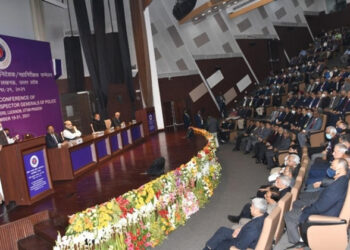 PM Modi at the Conference of Director Generals of Police (DGPs) and Inspector Generals of Police (IGPs) (Photo Credit: AIR)