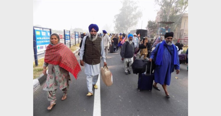 Sikh Piligrims at Wagah Border (Photo Credit: Tribune India)
