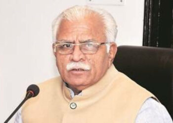 Cm Manohar Khattar (Photo Credit: The Indian Express)