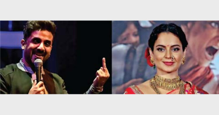 Stand-up comedian Vir Das and actress Kangana Ranaut: While the champions of free speech defended Vir Das for putting India into bad light, they abused and targeted Kangana for her views on India's Independence