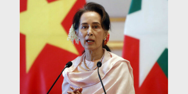 Aung Sang Suu Kyi faces 11 charges and is found guilty of inciting dissent and breaking Covid rules (Photo Credit: Arab News)