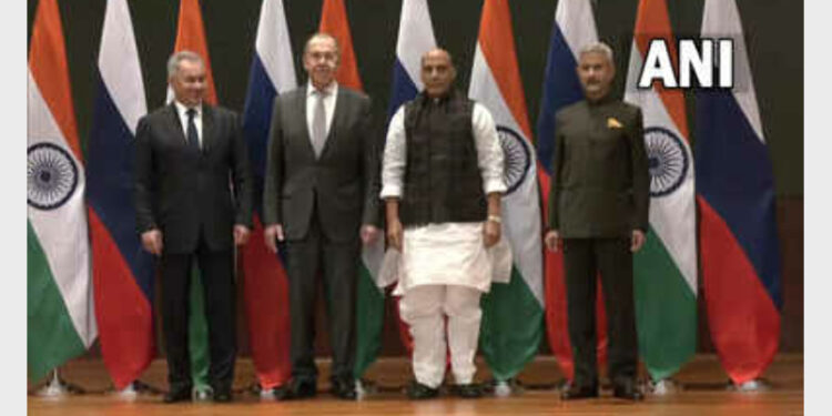 Defence Minister Rajnath Singh and his Russian counterpart also signed the agreements to procure 6,01,427 7.63x39mm assault rifles AK-203 through Indo-Russia Rifles Pvt Ltd (Photo Credit: ANI)