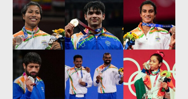 For the first time since its independence in 1947, the nation of 1.3 billion people finished with seven medals, including a coveted gold in the men's javelin throw (Photo Credit: Deccan Herald)