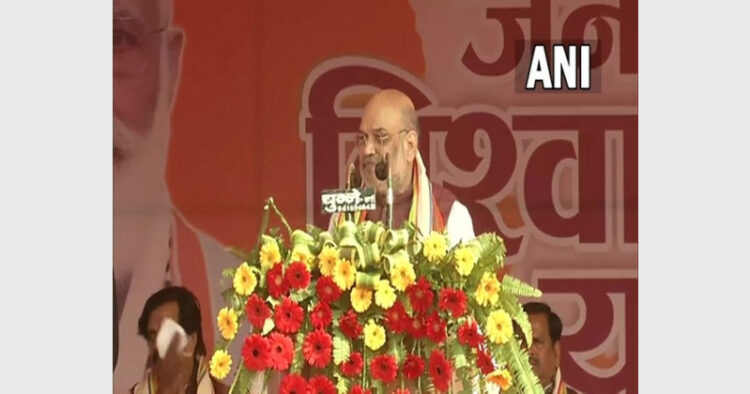 Union Home Minister Amit Shah addressing at an election rally in Uttar Pradesh (Photo Credit: ANI)