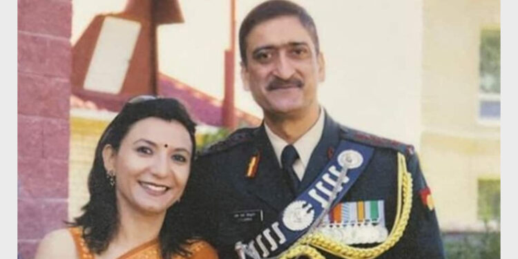 Brigadier L S Lidder with his wife Geetika (File)