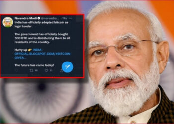PM Modi's briefly hacked Twitter account posted a message declaring Bitcoin tender as legal in the country (Photo Credit: Newsroom Post)