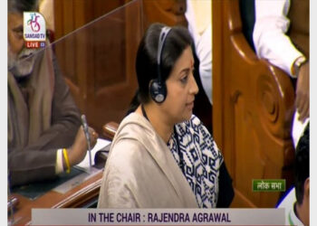 Union Minister Smriti Irani introducing The Prohibition of Child Marriage (Amendment) Bill, 2021 in Lok Sabha (Photo Credit: ANI)