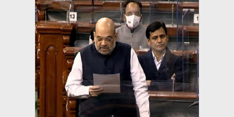 Union Home Minister briefing about the Nagaland firing incident in Lok Sabha (Photo Credit: Business Standard)