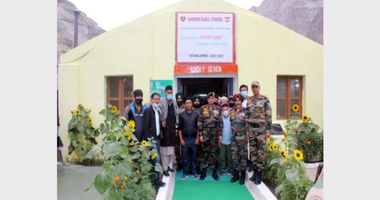 The canning plant has rejuvenated and re-energized the micro-economy of Turtuk Block of villages, enhancing the image of the Indian Army amongst locals (Photo Credit: ANI)