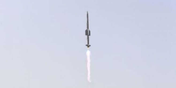 Vertical Launch Short Range Surface to Air Missile was successfully flight tested by Defence Research & Development Organisation (DRDO) from Integrated Test Range, Chandipur, off the coast of Odisha (Photo Credit: The Indian Express)