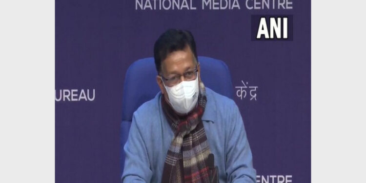 Union Health Secretary Rajesh Bhushan addressing the media on Omicron (Photo Credit: ANI)
