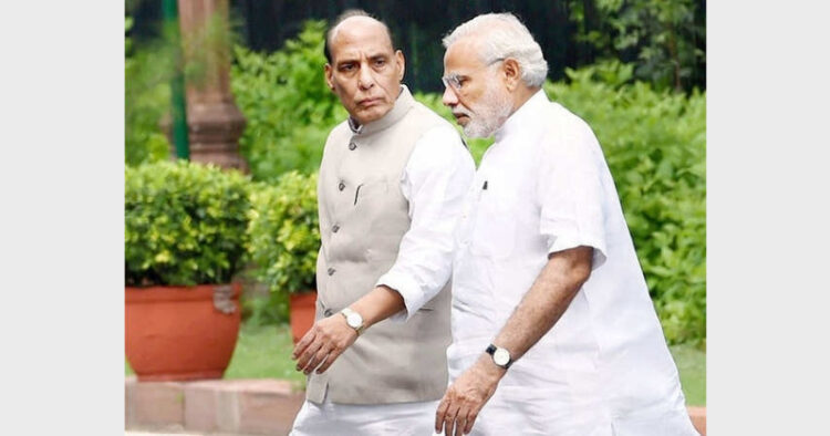 The bond between Rajnath Singh and Narendra Modi goes back to the early part of 2013 when Rajnath took over the reins of the BJP first gave the nod to name Modi as BJP's PM's candidate (File)