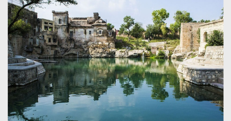 Indian Hindu pilgrims will visit Shree Katas Raj Temples surrounded by a pond that is considered sacred by Hindus