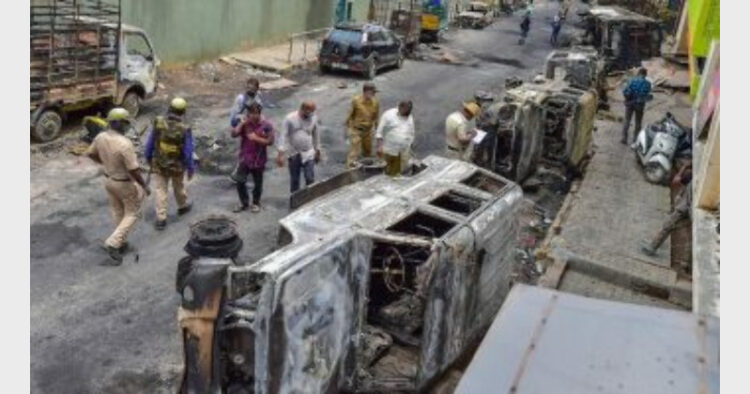 The jihadi mob burnt several shops and heavily damaged many vehicles belonging to the Hindu community (File)