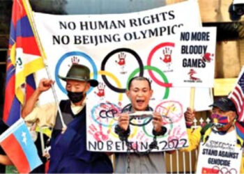 China's record on human rights has sparked protests over the country's hosting of the 2022 Winter Olympic and Paralympic Games
