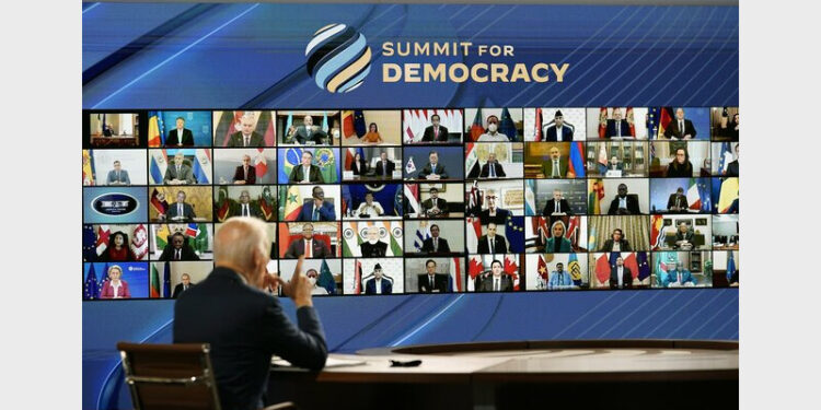 US President Joe Biden interacting with world leaders at Summit for Democracy (Photo Credit: US News)