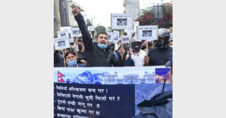 The demonstrators also raised the issue of land encroachment by China in various bordering districts alleging that hoisting of Chinese flag in Bhairahawa-based airport last month was meant to signify that Nepal was its subordinate nation (File)