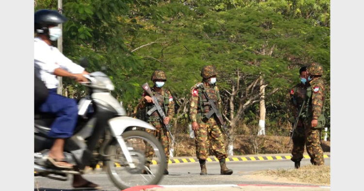 The 'Tatmadew', Myanmar military, is self-reliant, self-contained and even have a bank of their own along with schools and hospitals (Photo Credit: AFP)