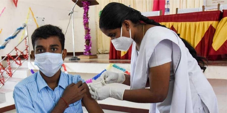 Over two crore youngsters between 15-18 age group have received their first dose of the COVID-19 vaccine in less than a week of vaccination drive for children (Photo Credit: The Indian Express)
