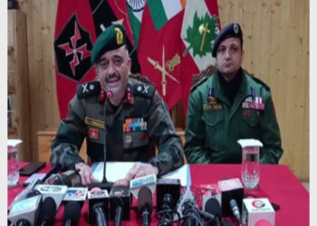 Major General Abhijit Pendharkar briefing media about the failed infiltration bid by Pakistan (Photo Credit: ANI)