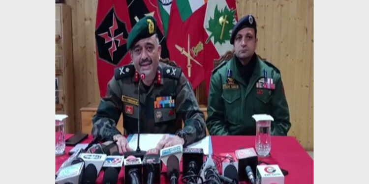 Major General Abhijit Pendharkar briefing media about the failed infiltration bid by Pakistan (Photo Credit: ANI)