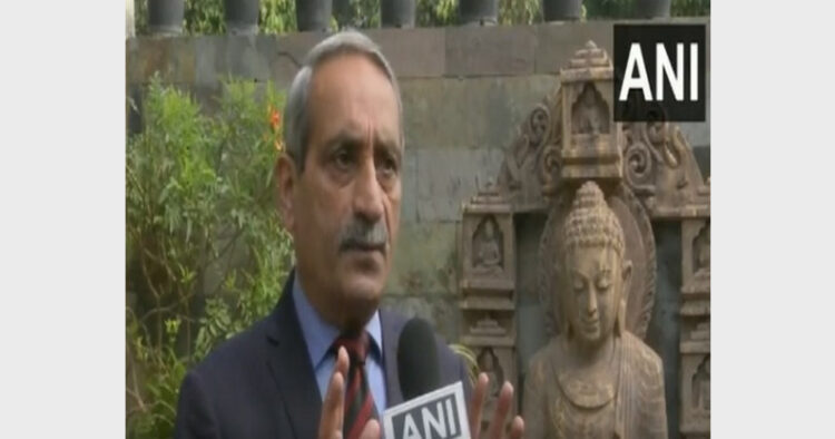 Former Chief of Integrated Defence Staff Lt Gen Satish Dua speaking to ANI (Photo Credit: ANI)