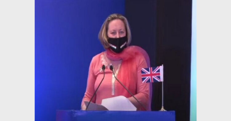 UK Secretary of State for International Trade, Anne Marie-Trevelyan (Photo Credit: ANI)