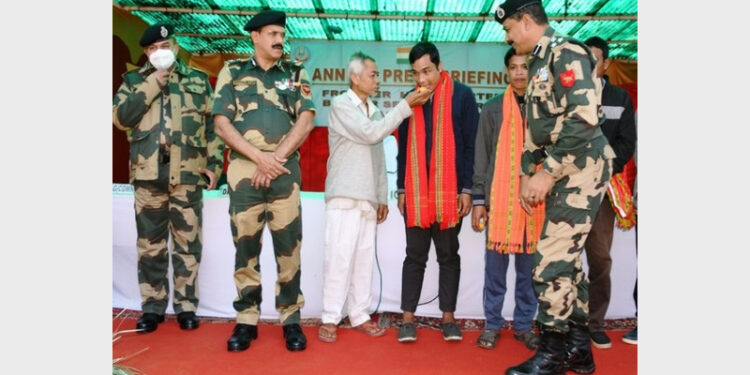 Khistish Debbarma and Swapan Debbarma joined the proscribed outfit in 2019 and 2020 and laid down arms before the BSF to return to mainstream life (Photo Credit: ANI)