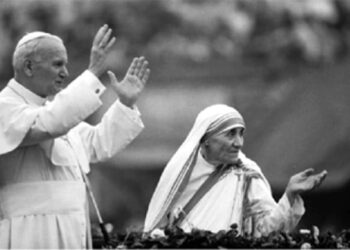 Mother Teresa and Pope John Paul II