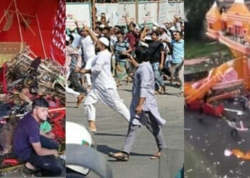 Muslim radicals attacked Hindu temples during Durga Puja in October 2021and widespread, well-coordinated attacks on Hindus in Bangladesh could not have happened without the complicity of ruling Awami League functionaries and leaders (Photo Credit: OpIndia