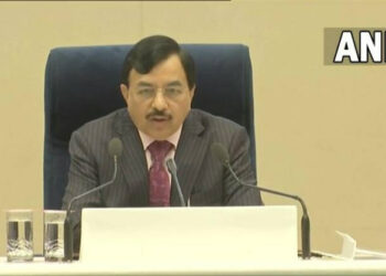 CEC Sushil Chandra briefing media about five states elections (Photo Credit: Moneycontrol)