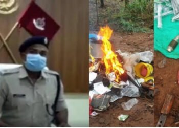 Forces recovered two solar plants, three mortars shale, codex wire, batteries and medical syringes in large numbers, and some tiffin bombs from the spot