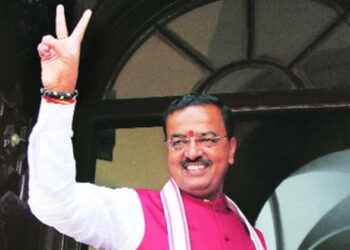 In the original video, Maurya had said as long as Narendra Modi is the prime minister, no harm will ever come to farmers, citizens and this country (Photo Credit: The Indian Express)