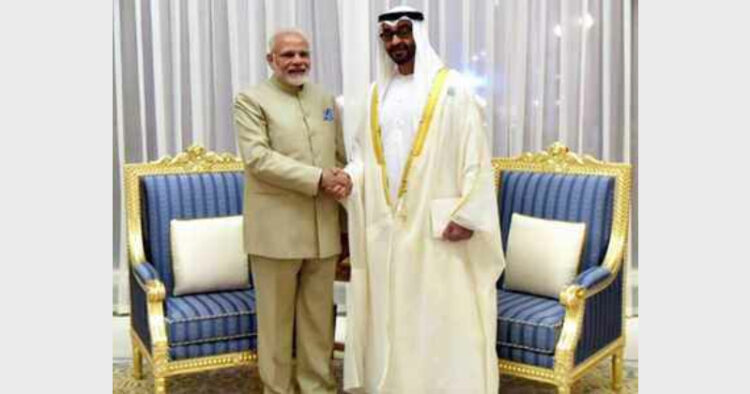 The bilateral ties between India and UAE have grown strong since 2015 when PM Modi visited the UAE and the Crown Prince of Abu Dhabi visited India in 2016 and 2017 (Photo Credit: Times of India)