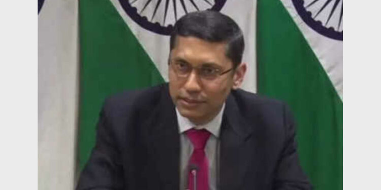 MEA spokesperson briefing the media (Photo Credit: Times of India)