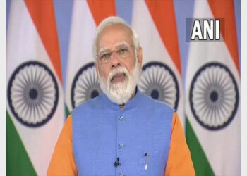 PM Modi virtually addressing in the inauguration programme of solid waste based Gobar Dhan plant in Indore (Photo Credit: ANI)