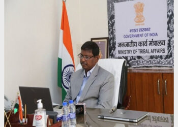 Union Minister Arjun Munda in a live interaction with Eklavya Model Residential Schools in the various districts of Jharkhand