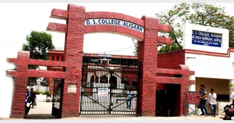 Dharma Samaj College in Aligarh has issued a notice prohibiting students from entering without wearing the required uniform (Photo Credit: The New Indian Express)