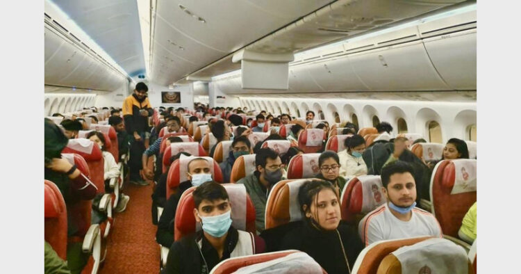 Indians being evacuated from Ukraine have been exempted from mandatory pre-boarding negative RTPCR test and vaccination certificate as well as uploading of documents before departure on Air-Suvidha Portal