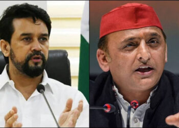 Union Minister Anurag Thakur said Mohd Saif, one of the convicts is the son of son of SP leader Shadab Ahmed and slammed Akhilesh Yadav for his silence over the issue (Photo Credit: The Indian Express)